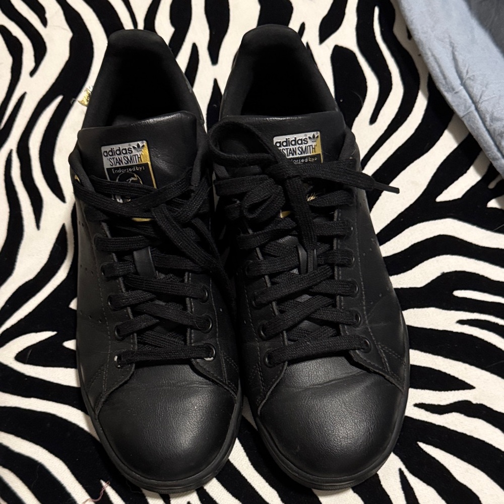 Women’s Adidas Stan Smith Black Leather Sneakers